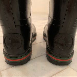 Gucci Men’s Black Rainboots - Size 7